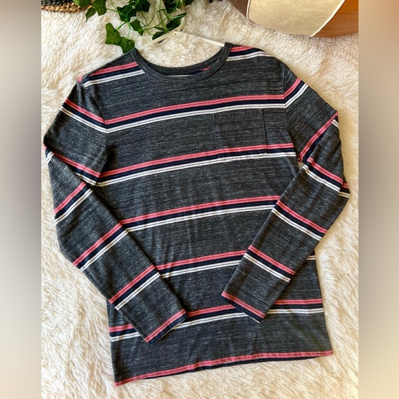 Cat & Jack Boys XL Striped Long Sleeve Pocket Tee - Picture 8 of 16